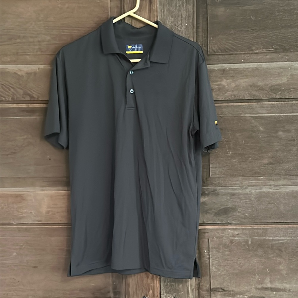 Jack Nicklaus Stay‎ Dri Short Sleeve Polo Shirt Men's Size Medium Dark Gray